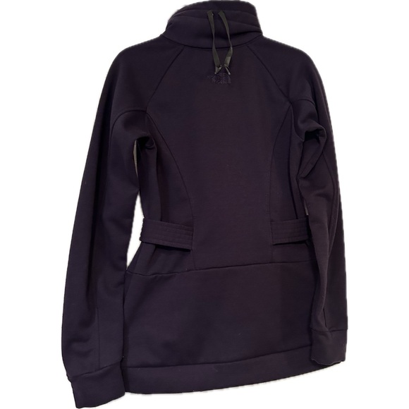 North Face Ladies Avery Belted Full Zip Fleece Jacket Purple Women Small - Picture 2 of 7